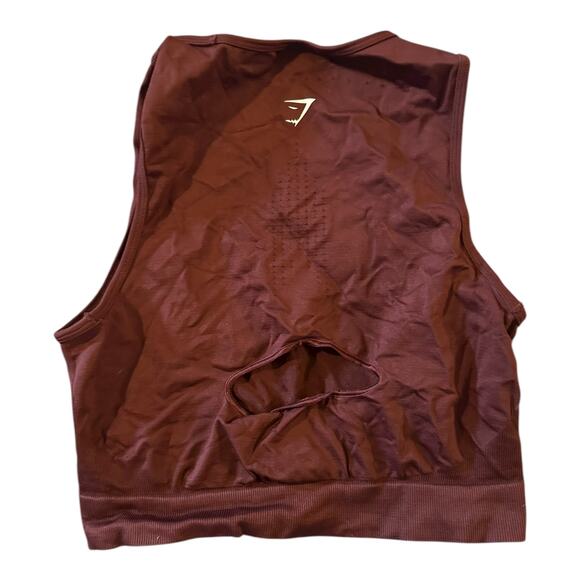 Gymshark Burgundy Seamless Bra Top - Picture 3 of 4
